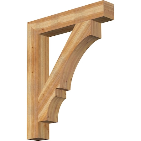 Ekena Millwork Balboa Block Rough Sawn Bracket, Western Red Cedar, 6"W x 38"D x 46"H BKT06X38X46BOA05RWR